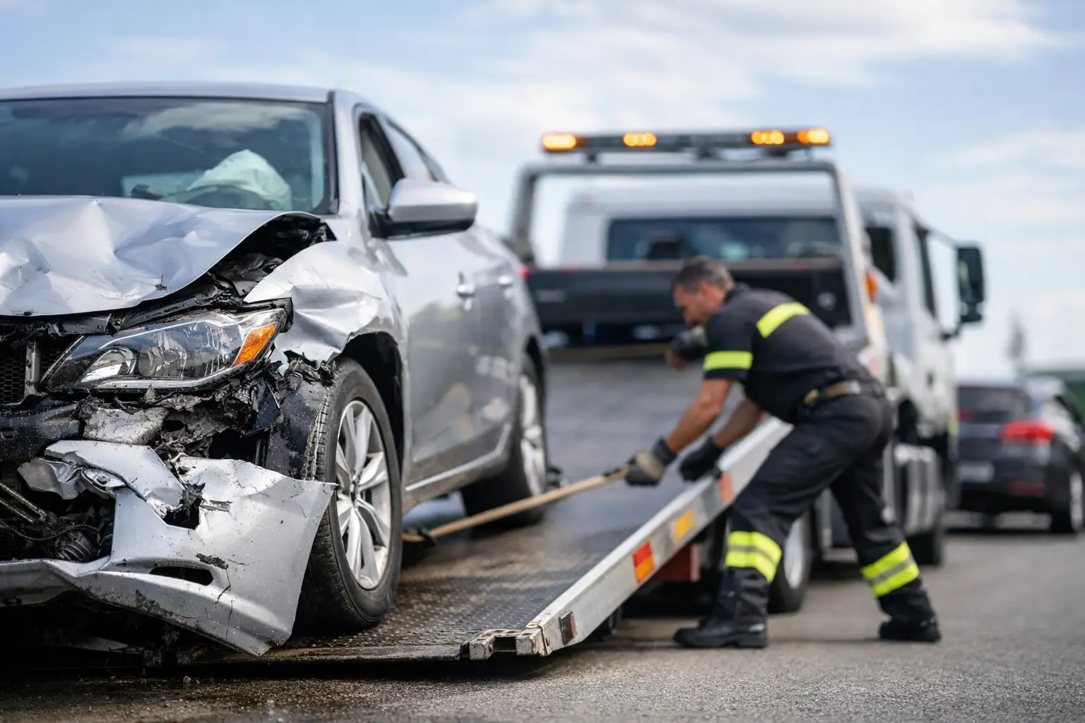 Retirada de coches accidentados sin esperas