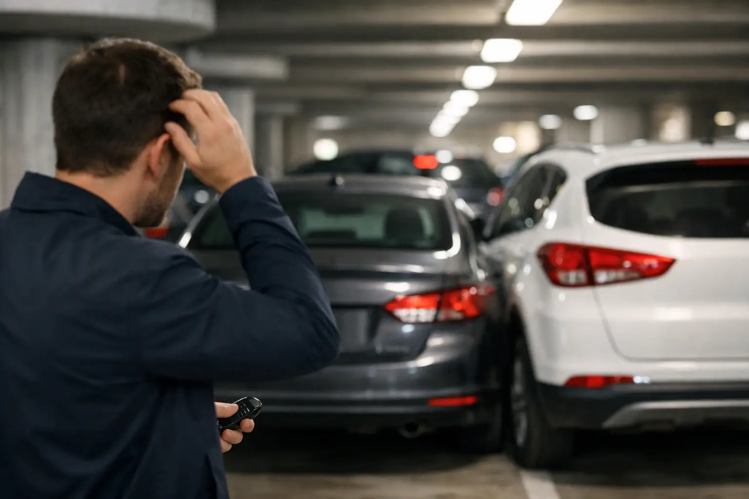 Cómo actuar ante coche bloqueado en parking