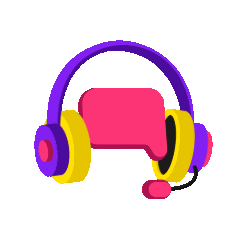 Icono animado de atención al cliente en varios idiomas